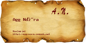 Agg Nóra névjegykártya